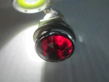 Vintage Red Multifaceted Jeweled Panel Lights Lamp Dialco                  19B44