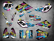 Custom Graphics Full Kit to Fit Suzuki RM 85 PINNED STYLE stickers