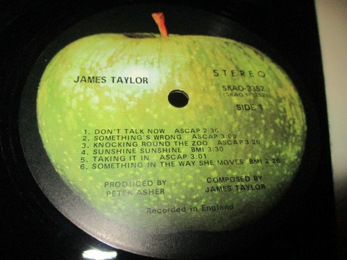 1968 JAMES TAYLOR S/T US Unipack LP Apple SKAO 3352 Folk Rock VG+/NM - Picture 2 of 4