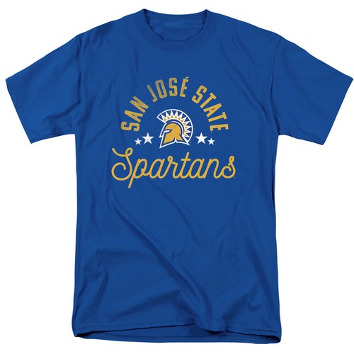 San Jose State University Adult T-Shirt Spartans, Royal Blue, S-5XL