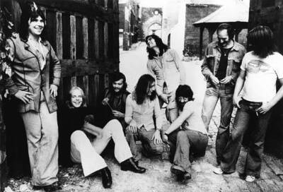 Rick Wakeman And English Rock Ensemble Group Portrait 1970s OLD PHOTO