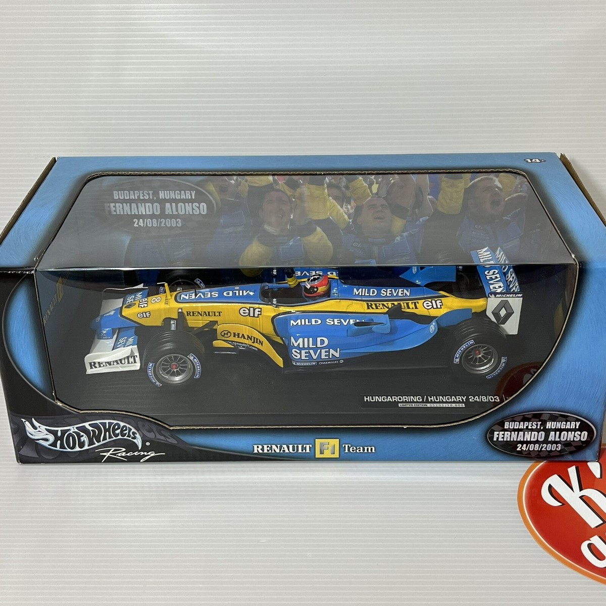 Hot Wheels 1/18 Renault R23 Fernando Alonso Hungary GP 2003 Hot Wheels 1/18 Renault R23 Fernando Alonso Hungary GP 2003