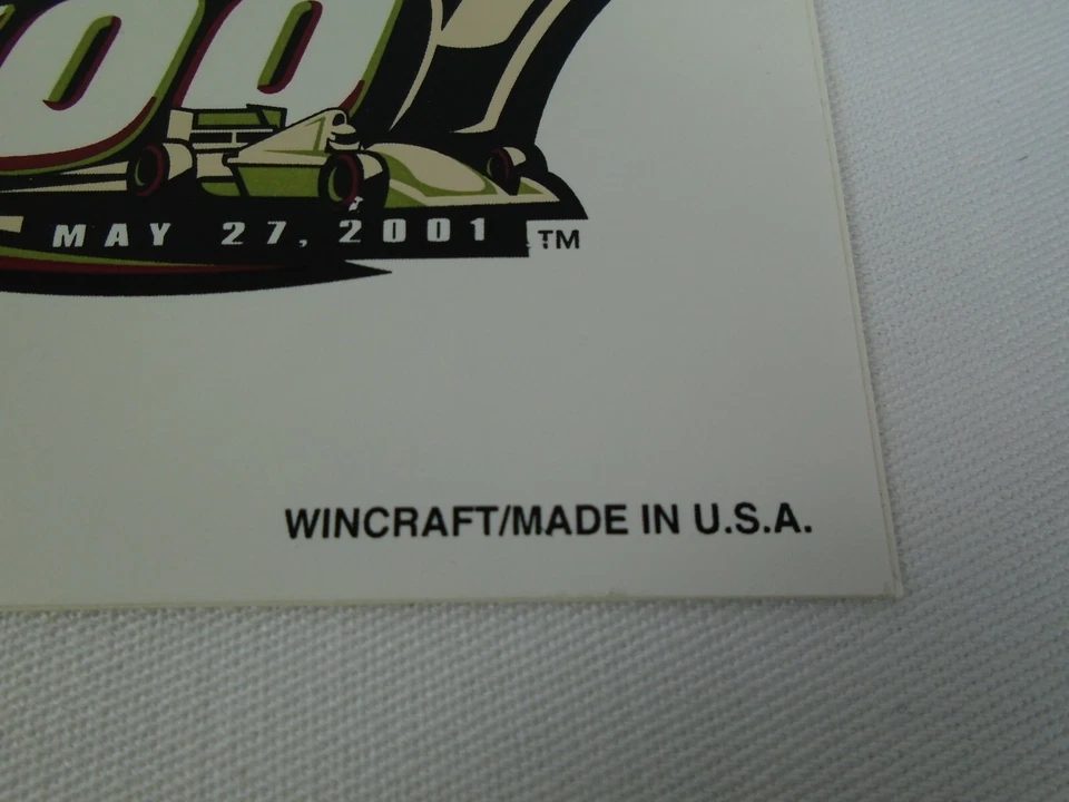 2001 Indianapolis 500 Event 85th Collector Decal Hélio Castroneves Team Penske  - Image 4 of 4