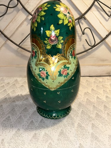 1994 Vintage russische Märchen Nestpuppe handbemalt signiert 9,5 Zoll - 10 Stück - Bild 24 von 24