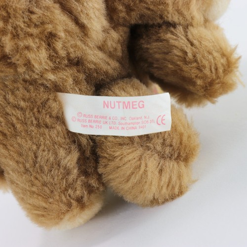 Lote de 4 peluches Russ Berrie ajedrez gato nuez moscada conejito perro Austen - Imagen 14 de 18