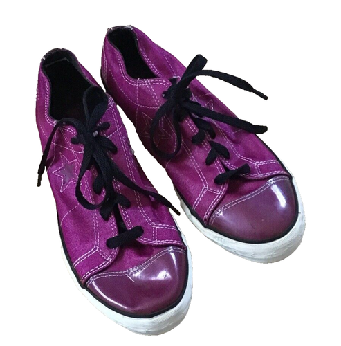 CONVERSE ONE STAR CHUCK TAYLOR Sneaker Women's 5 Purple Satin - Picture 2 of 5
