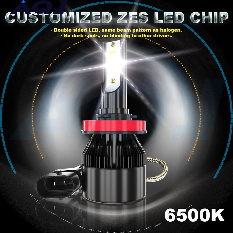 Kit de bombillas de faros LED H11 6000K para MITSUBISHI i-MiEV 2012-2017 haz bajo Foto 4 de 4