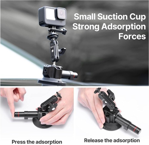 Camera Suction Cup Mount for Gopro - ULANZI SC-02 4.5in Pump-actived Vacuum - Picture 29 of 38