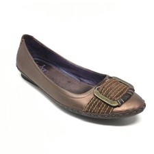 Women's Indigo by Clarks Casual Slip On Loafers Shoes Size 7 Bronze Leather N11