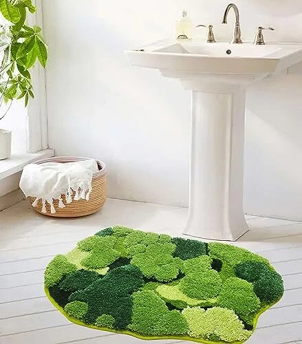 Cute Shag Bathroom Rugs Leaf Bath Mats for Bathroom Decor 20