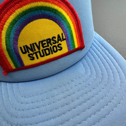 Vintage 1983 Universal Studios Trucker Hat Rainbow Logo Blue Mesh Snapback NWOT - Picture 8 of 13