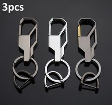 3pcs - Men  Women Inlay Keychain Clip On Bag Belt Ring Key Fob Buckle Holder