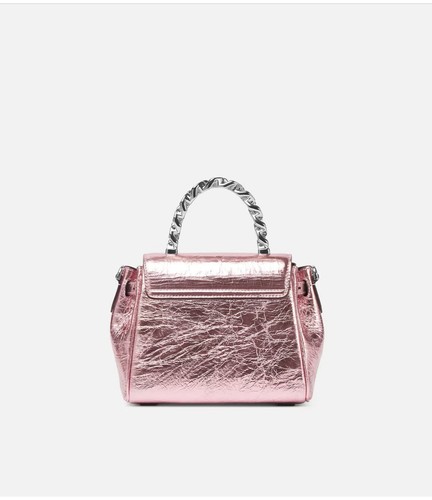 Versace La Medusa pink Metallic Leather Shoulder And Top Handle Bag New - Picture 4 of 6