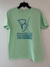 Vintage 80  s Neon Green School Classic T-Shirt Unisex Adult Medium Broken Arrow