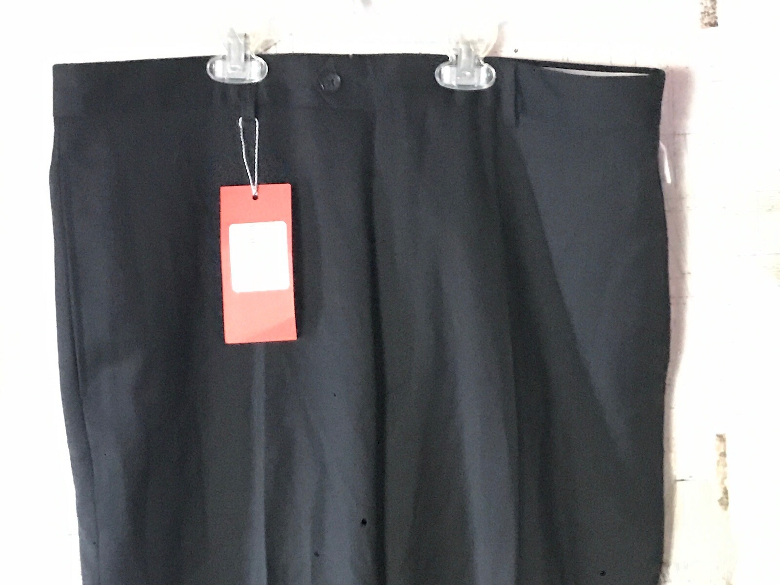 New Mario Valente Navy Blue Wool Flat Front Men’s Unhemmed Dress Pants