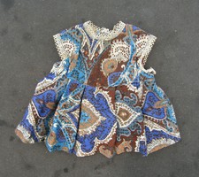 ancien vêtement poupée Bella Caprice Bleuette Modes robe motifs cachemire