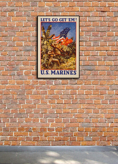 Let's Go Get 'Em! US Marines 1940s World War 2 Marine Recrutment