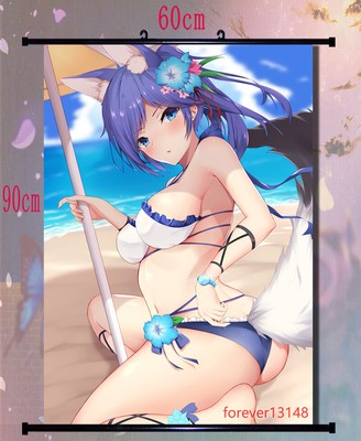 Anime Azur Lane Jintsuu Wall Scroll Poster Art Home Decor Otaku Gift 60 90cm Ebay