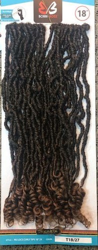 Bobbi Boss Synthetic Crochet Braid Hair NU LOCS CURLY TIPS 18" 2X - Picture 4 of 6