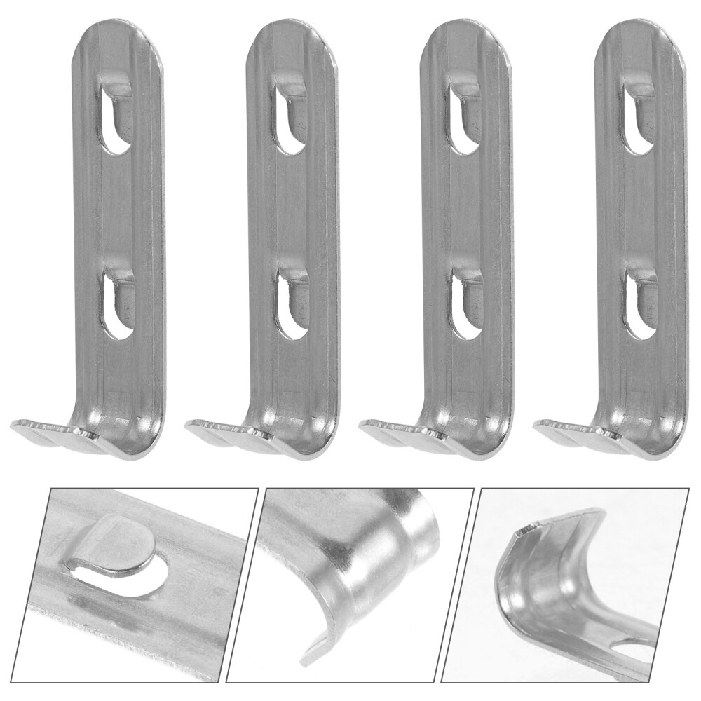 4 Pcs Stainless Steel Beverage Cabinet Shelf Buckle Cooler Brackets
