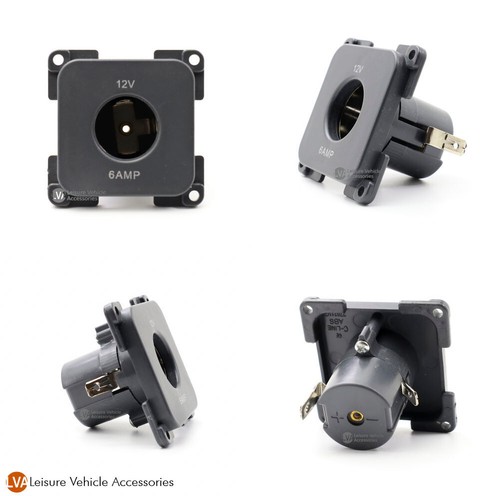 C-Line 12v Socket Cigarette Round Type Grey Motorhome Boat Fits CBE x2 CL2.2 - Picture 2 of 7
