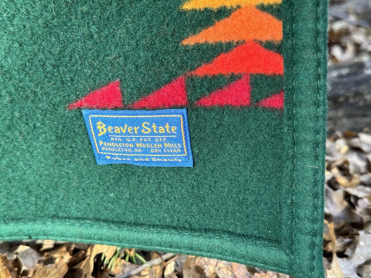 62” x 78” PENDLETON Wool Cotton BEAVER STATE Southwest