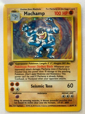 1999 Pokemon Machamp First Edition HOLO | eBay