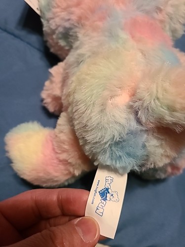 Sequin Plush Tie Dye Bear Plush. Super Soft - Picture 12 of 12