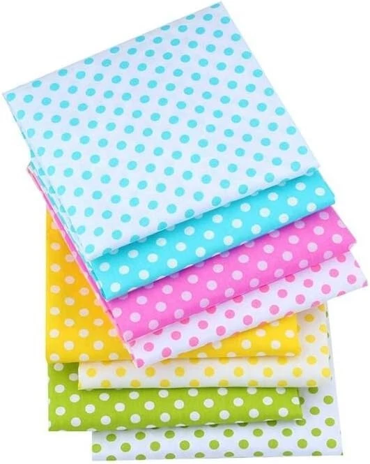 8 PCS Multicolors Polka Dots Cotton DIY Craft Quilting Sewing Patchwork 16x20" - Image 2 of 4