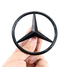 For W218 Mercedes GLOSS BLACK Star Emblem Rear Trunk Lid Badge AMG CLS63/CLS550/