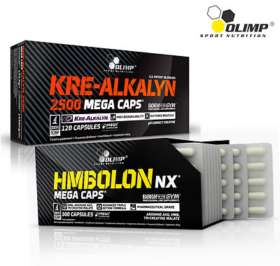 OLIMP KRE-ALKALYN + HMBOLON - 60-180 Caps. - HMB Anticatabolic Muscle Growth