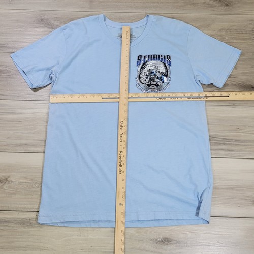 Sturgis T-Shirt Men's Large Blue 76th Anniversary South Dakota 2016 - Picture 5 of 9