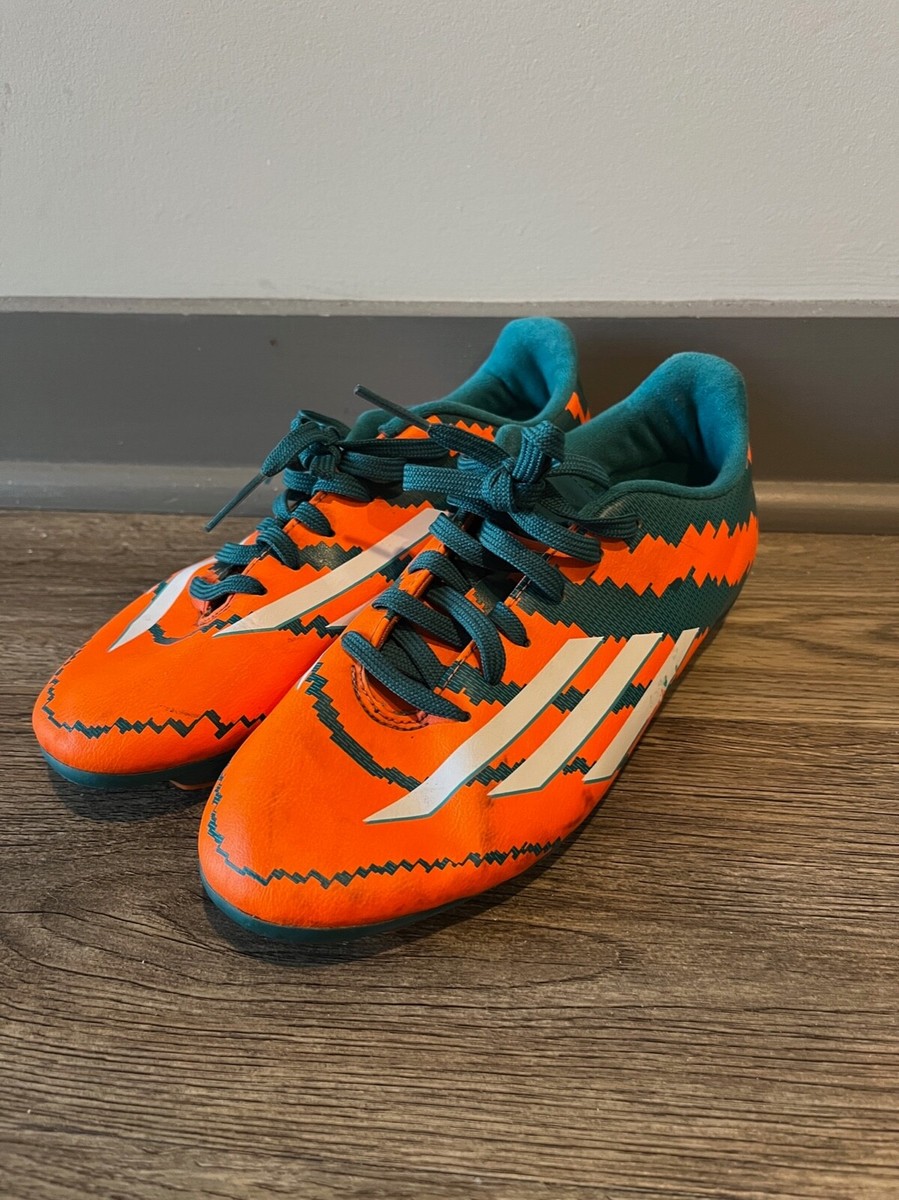 Adidas Men's Soccer Cleats Messi Size 5 Orange & Green Shoes