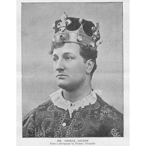 GEORGE LEYTON Shakespearean Actor - Antique Print 1895
