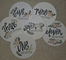 Baby Monthly Milestone Marker Wooden Discs