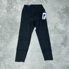 Danskin Women's L Lightweight Tight Leggings Black Nylon a2261