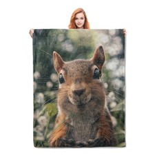Cute Squirrel Blanket Soft Warm Lightweight Cozy Animal Throw 50x60 Inch
