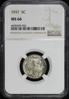 1937 Buffalo Nickel NGC MS-66 - Well Struck, Nice Frosty Luster!