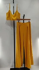 Lulus Out Tonight Mustard Yellow Two-Piece Jumpsuit Apparel Sets M