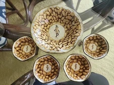 Vintage Planter's Peanut Serving Bowl, (4) Individual Bowls