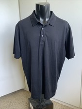 Men s size XL black Eddie Bauer short sleeve polo shirt cotton/polyester