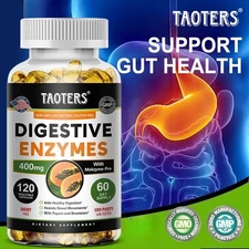 Gut Health Supplement Gut Digestive Enzymes Reduce Gas Bloating 60/120 Softgels