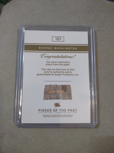 2023 PIECES OF THE PAST #101 GEORGE WASHINGTON AUTHENTIC WRITTEN RELIC MINT RARE - Bild 8 von 8