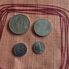 1975, 1987 Mexico  Peso, 2006, 1979 10 Centavos- 4 Coins