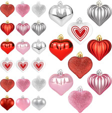 36 PCS Heart-Shaped Ornaments for Valentine's Day Home and Office Decor