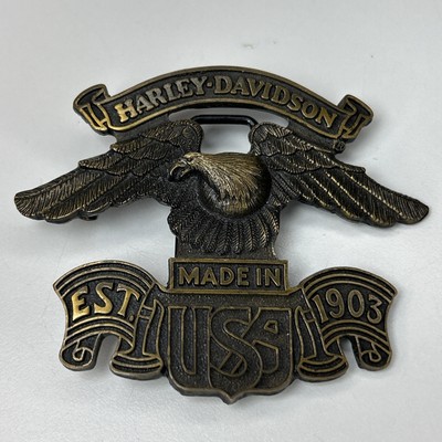 Harley Davidson Belt Buckle Screaming Eagle Made In USA Est. 1903 Raintree 70's 