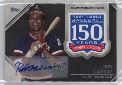 2019 Topps 150th Anniversary Commemorative /10 Rod Carew Patch Auto HOF lz7