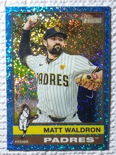 2025 Topps Heritage - (SP) Matt Waldron [Blue Sparkle] #497 San Diego Padres 
