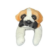 FAO Schwarz Boxer Tan White Stuffed Plush Puppy Dog 12" Laying Lay Down