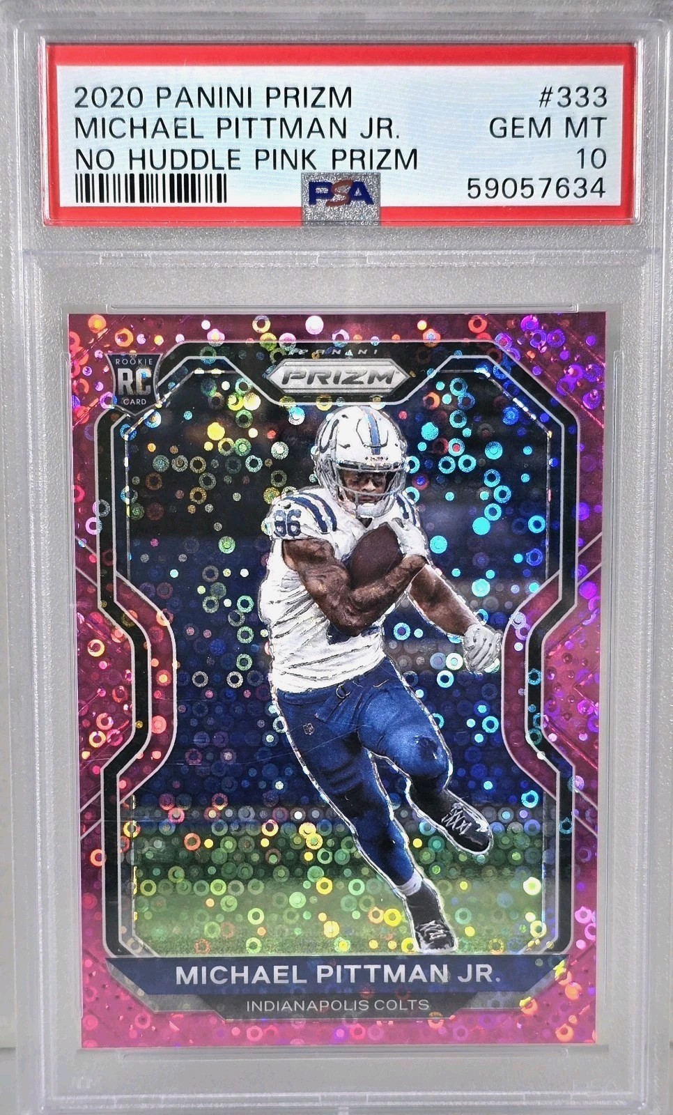 2020 Prizm Pink No Huddle /15 (RC) Michael Pittman Jr. 💎💎 #333